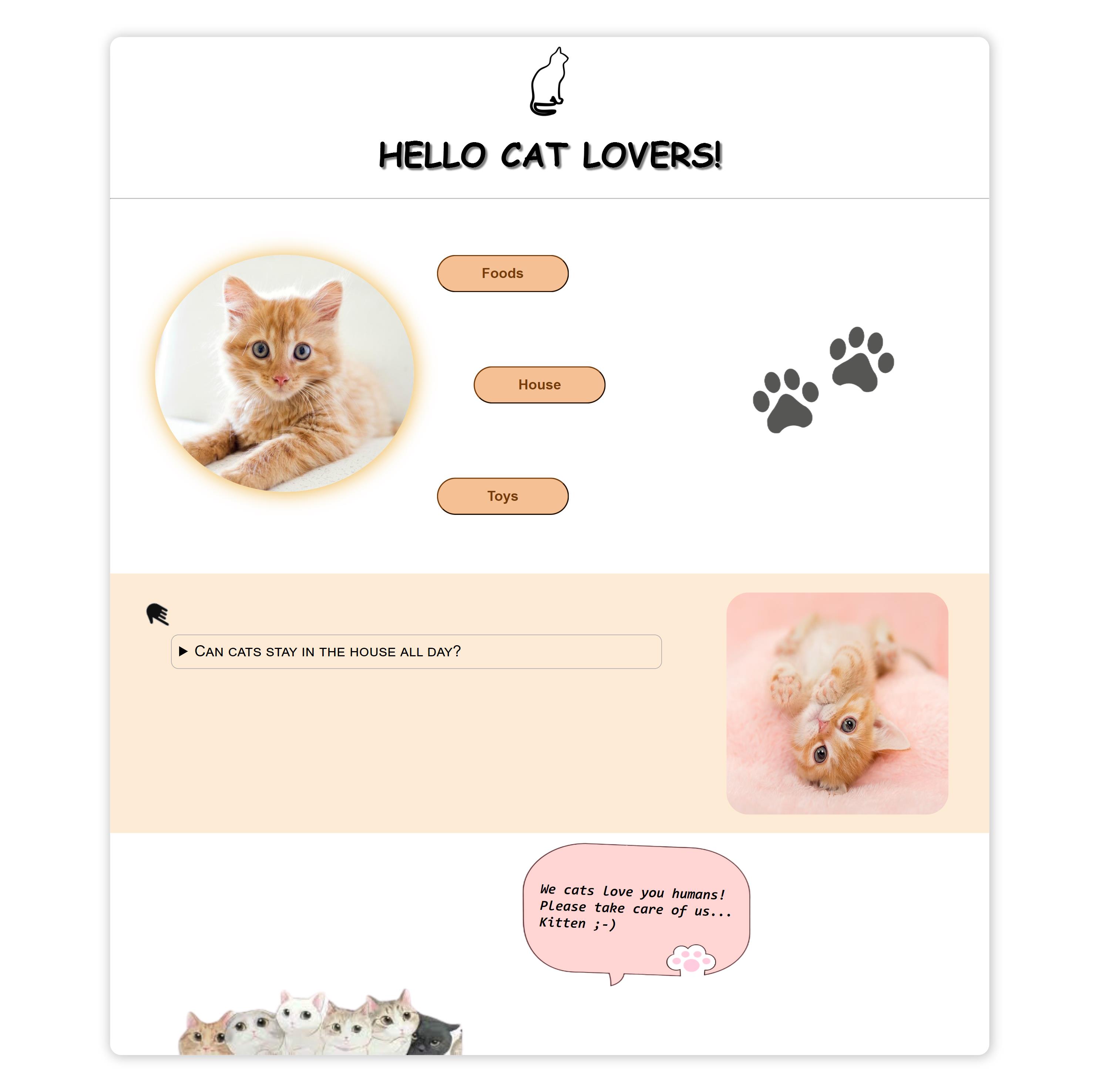 My pet landing-page